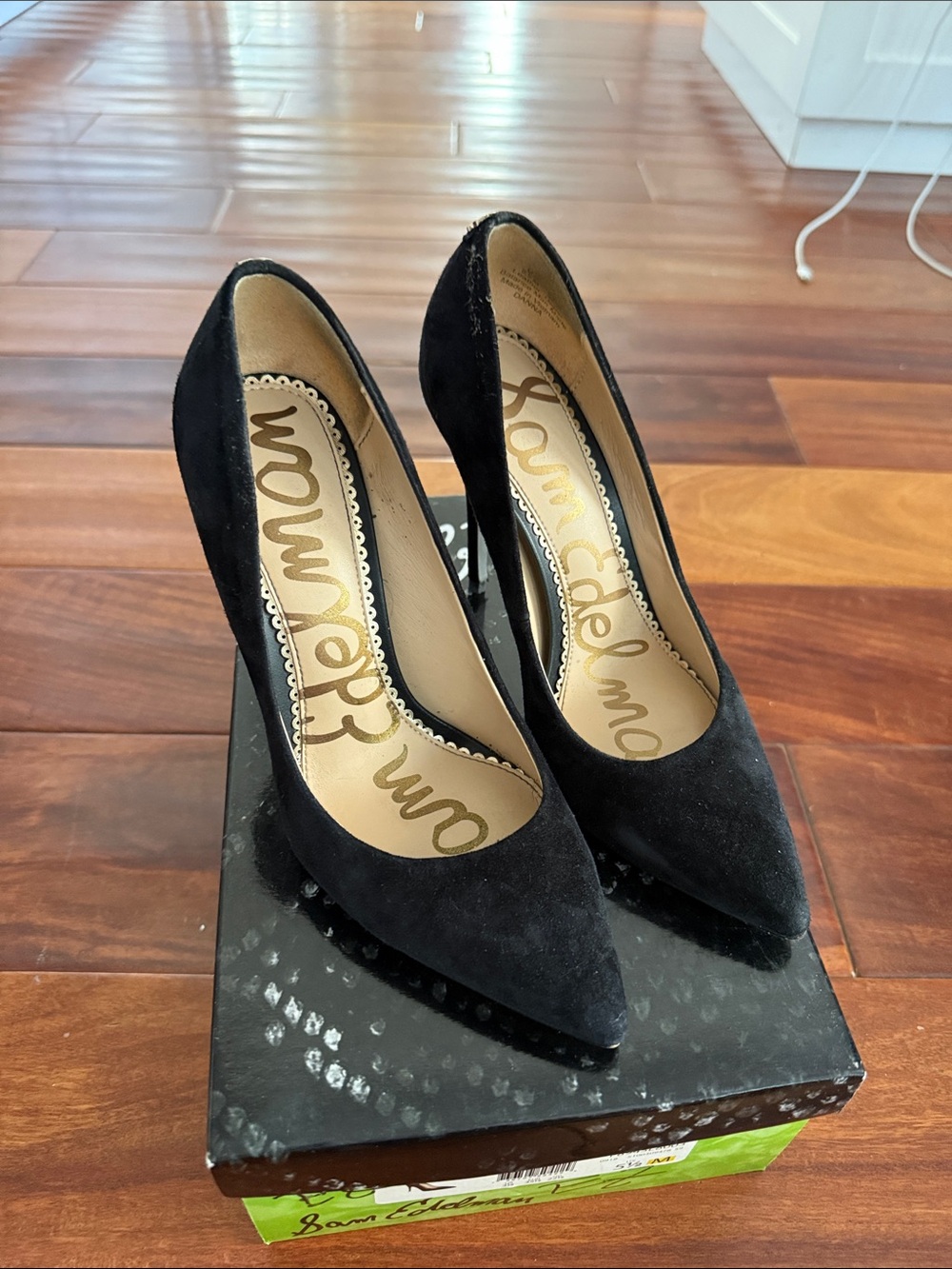 Sam Edelman Danna Black Suede Heels, 5.5